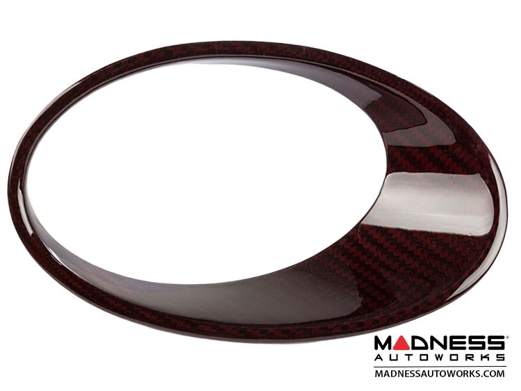FIAT 500 Driving Lights Frames Carbon Fiber Red Candy Finish